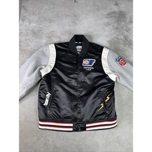 Born Fly "Anytown U.S.A." varsity bomber jacket Men's Size 2XL Y2K